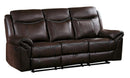 Aram Double Glider Reclining Sofa in Brown 8206BRW-3 - Ace Furniture and Decor