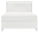 Kerren Queen Platform Bed in White 1678W-1* - Ace Furniture and Decor