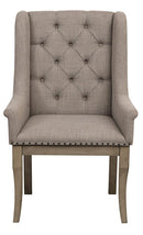 Vermillion Arm Chair in Gray (Set of 2)
