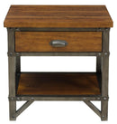 Holverson Nightstand in Rustic Brown & Gunmetal 1715-4 - Ace Furniture and Decor