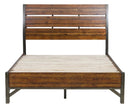 Holverson Queen Platform Bed in Rustic Brown & Gunmetal 1715-1* - Ace Furniture and Decor