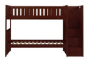 Rowe Bunk Bed w/ Reversible Step Storage in Dark Cherry B2013SBDC-1* - Ace Furniture and Decor