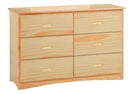 Bartly 6 Drawer Dresser in Natural B2043-5 - Ace Furniture and Decor