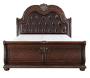 Cavalier Queen Sleigh Bed in Dark Cherry 1757-1* - Ace Furniture and Decor