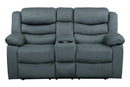 Discus Double Reclining Loveseat in Gray 9526GY-2 - Ace Furniture and Decor