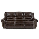 Center Hill Double Reclining Sofa in Dark Brown 9668BRW-3