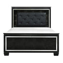 Allura King Panel Bed in Black 1916KBK-1EK*