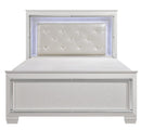 Allura Queen Panel Bed in White 1916W-1* - Ace Furniture and Decor