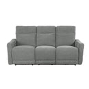 Edition Power Double Lay Flat Reclining Sofa in Dove Grey 9804DV-3PWH - Ace Furniture and Decor
