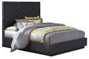 Larchmont King Upholstered Platform Bed in Charcoal 5424K-1EK* - Ace Furniture and Decor
