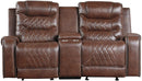 Putnam Double Glider Reclining Loveseat in Brown 9405BR-2 - Ace Furniture and Decor