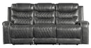 Putnam Power Double Reclining Sofa with Drop-Down in Gray 9405GY-3PW - Ace Furniture and Decor