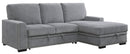 Morelia 2pc Sectional with Pull Out Bed and Right Chaise in Dark Gray 9468DG*2RC2L - Ace Furniture and Decor