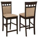 Gabriel Upholstered Counter Height Stools Cappuccino and Beige (Set of 2) - Ace Furniture and Decor