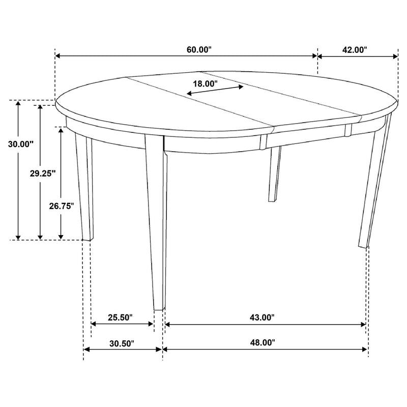 Gabriel 5-piece Extension Leaf Dining Table Set Cappuccino - Ace Furniture and Decor