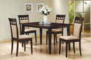 Gabriel 5-piece Rectangular 59-inch Closed Back Dining Set Cappuccino