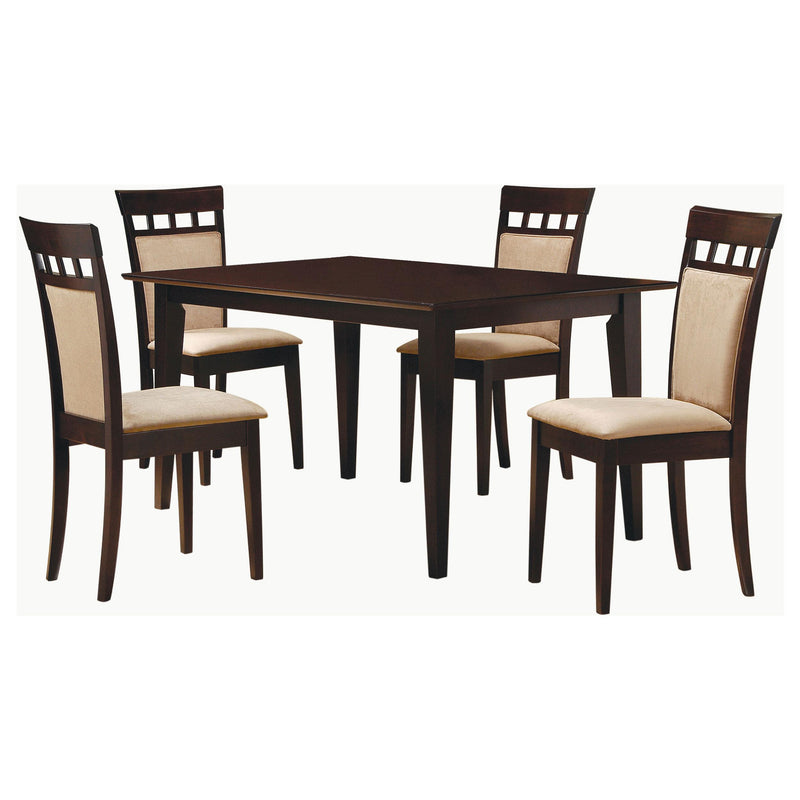 Gabriel 5-piece Rectangular 59-inch Closed Back Dining Set Cappuccino - Ace Furniture and Decor