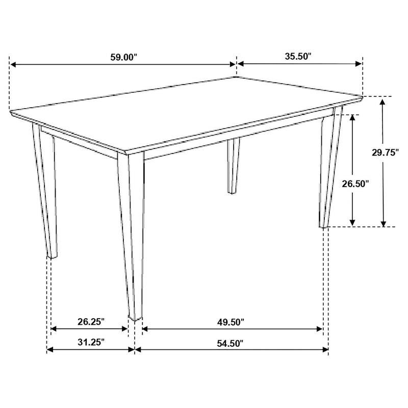 Gabriel 5-piece Rectangular 59-inch Closed Back Dining Set Cappuccino - Ace Furniture and Decor