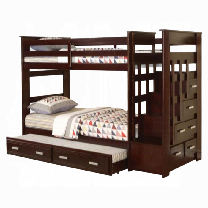 Allentown Twin-Twin Bunk Bed With Trundle and Storage - Ace Furniture and Decor
