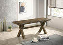 Alston X-shaped Dining Bench Knotty Nutmeg - Ace Furniture and Decor