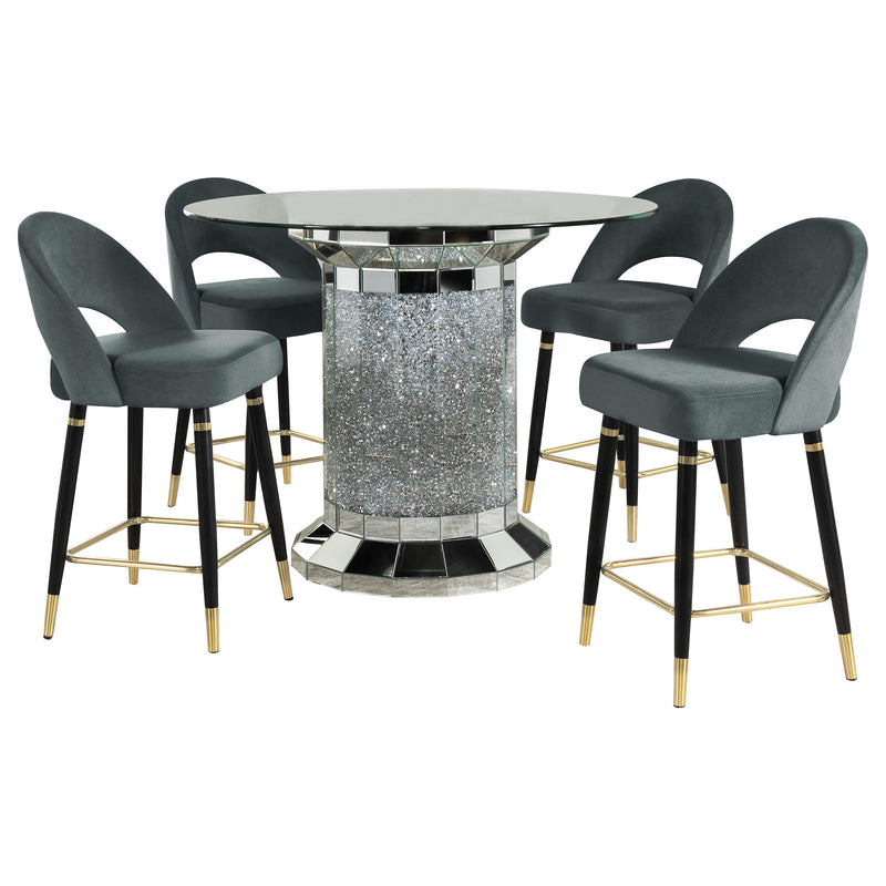 Ellie 5 Pc Counter Height Dining Sets Gray - Ace Furniture and Decor