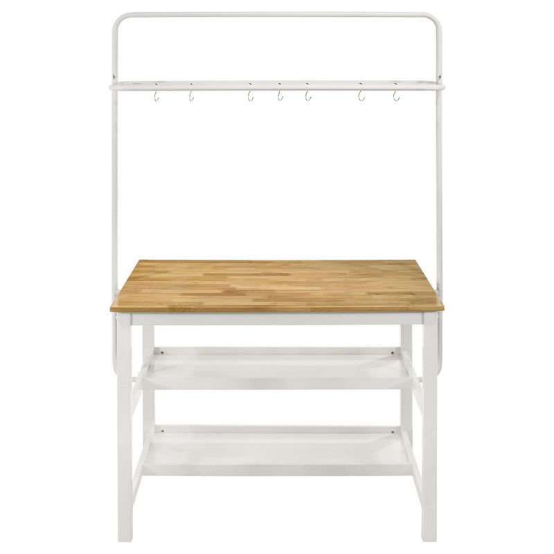 Edgeworth 3-piece Kitchen Island Counter Table Set White - Ace Furniture and Decor