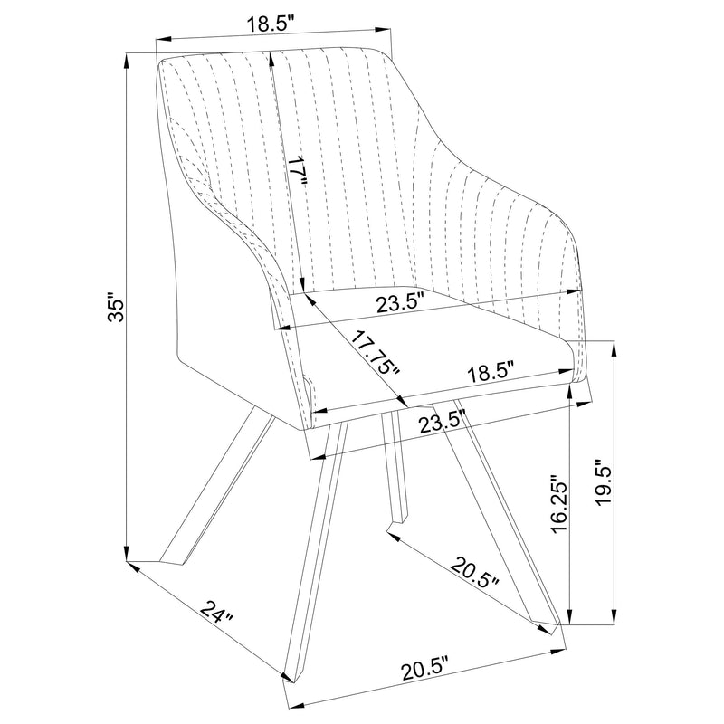 Arika Arm Chairs - Ace Furniture and Decor