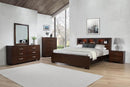 Jessica Bedroom Set with Bookcase Headboard Cappuccino - Ace Furniture and Decor