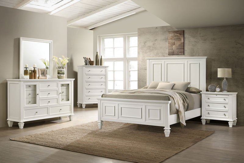 beach dresser 4 Drawer Vertical Storage Dresser Beach ocean palm tree big wave sun hand drawn style light beige color with Wood Top Fabric Pull Drawers