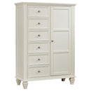 Sandy Beach 8-drawer Door Chest Storage Cream White - Ace Furniture and Decor