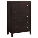 Carlton 5-drawer Rectangular Chest Cappuccino - Ace Furniture and Decor