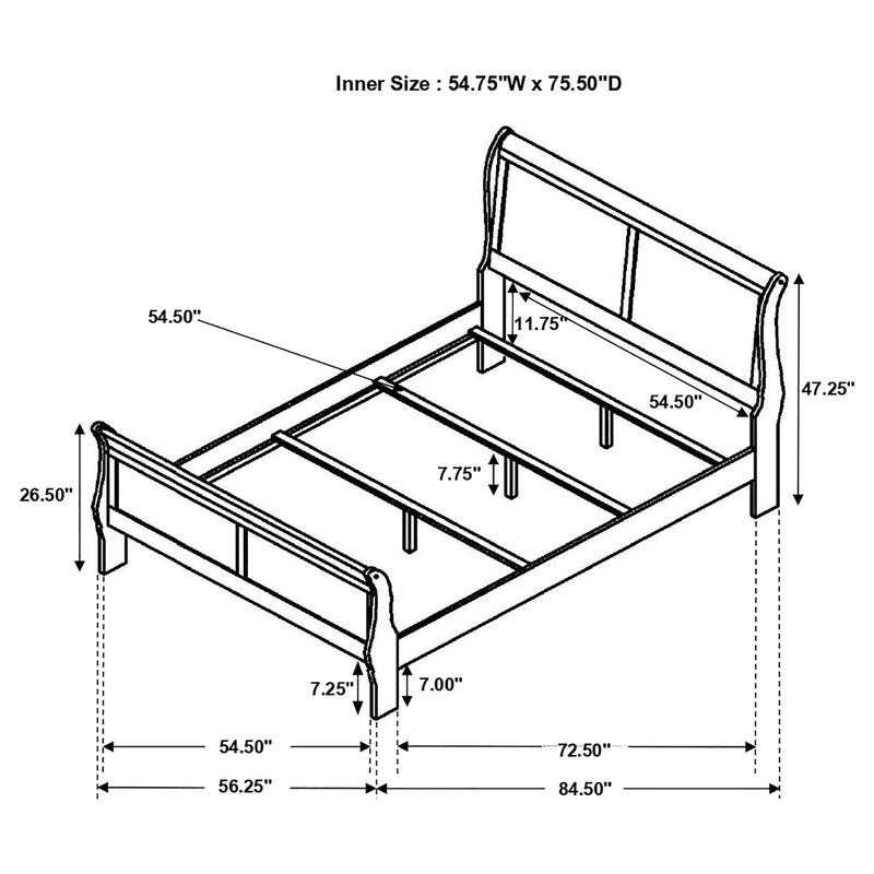 Louis Philippe Queen Beds - Ace Furniture and Decor