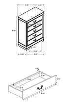 Louis Philippe 4 & 5 Piece Panel Bedroom Set with High Headboard E.king & Full - Ace Furniture and Decor