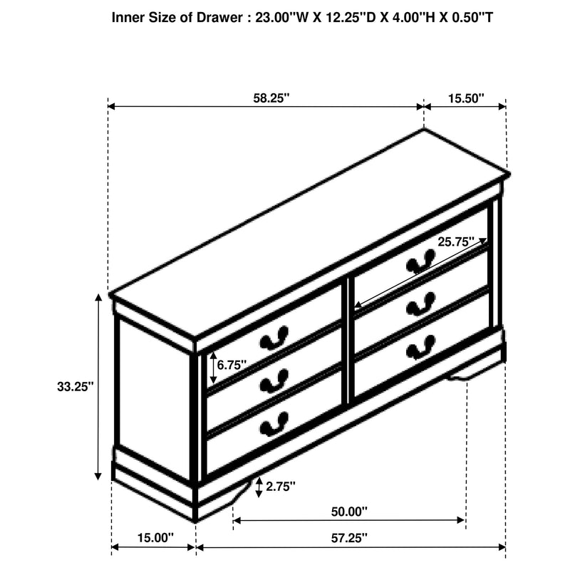 Louis Philippe 4 & 5 Piece Bedroom Set Full, Twin, King, & Queen - Ace Furniture and Decor