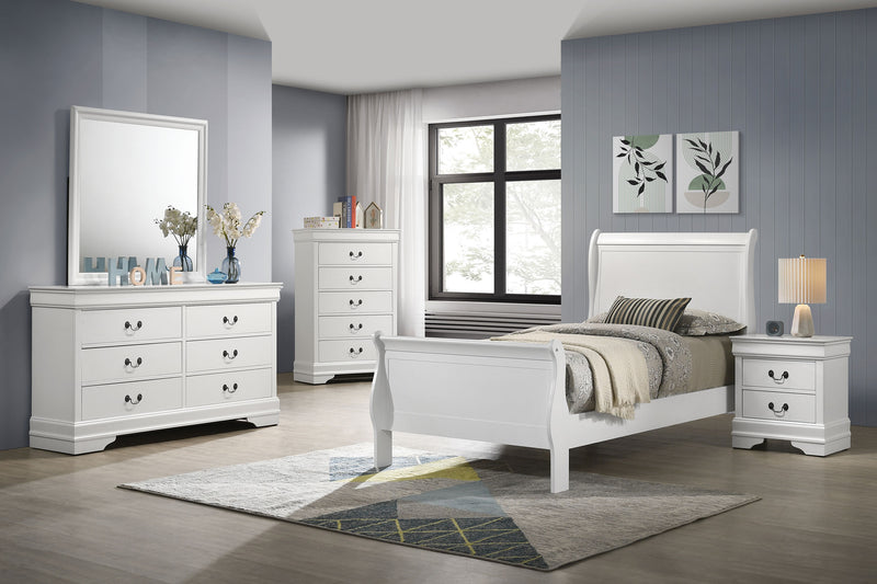 Louis Philippe 4 & 5 Piece Bedroom Set Full, Twin, King, & Queen - Ace Furniture and Decor