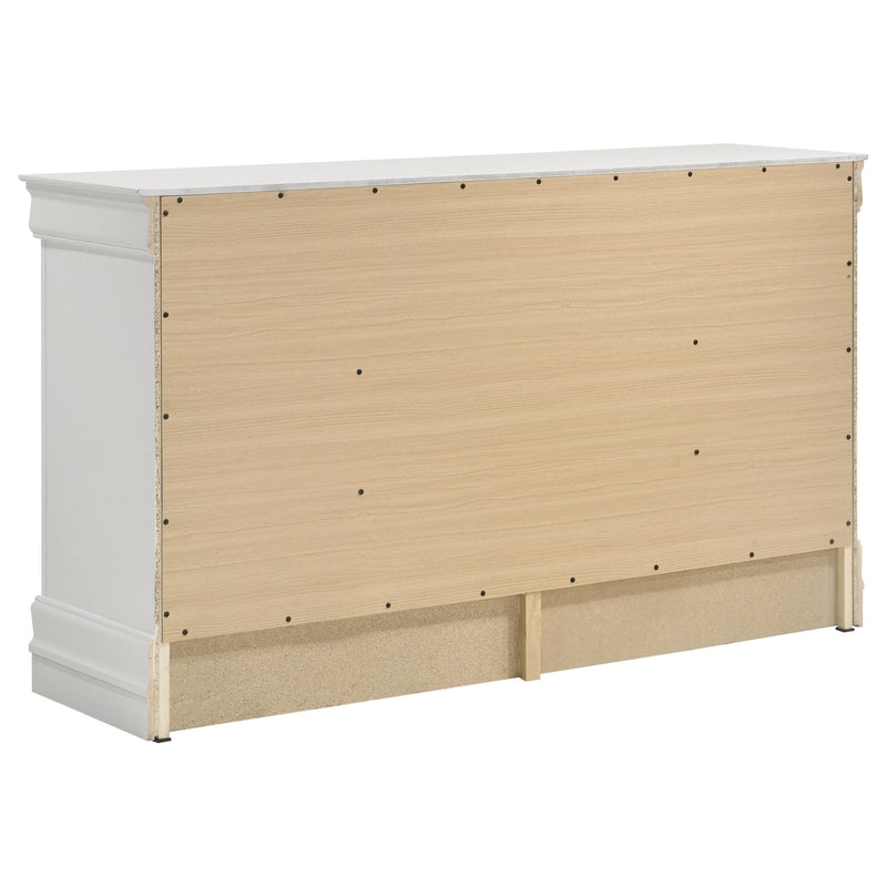 Louis Philippe 6-drawer Dresser White - Ace Furniture and Decor