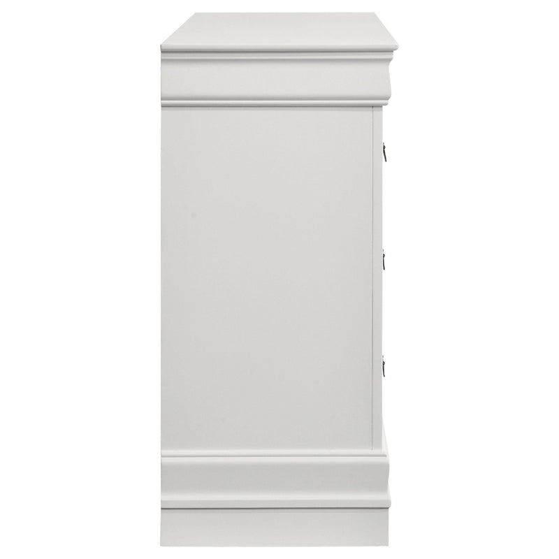 Louis Philippe 6-drawer Dresser White - Ace Furniture and Decor