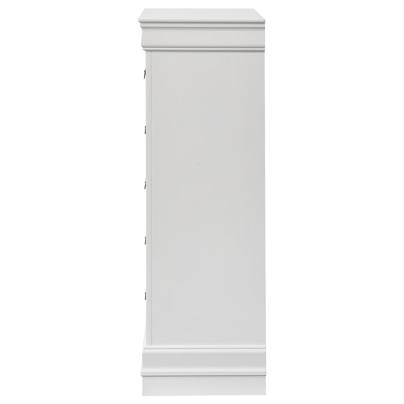 Louis Philippe 5-drawer Bedroom Chest White - Ace Furniture and Decor