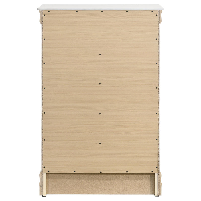 Louis Philippe 5-drawer Bedroom Chest White - Ace Furniture and Decor
