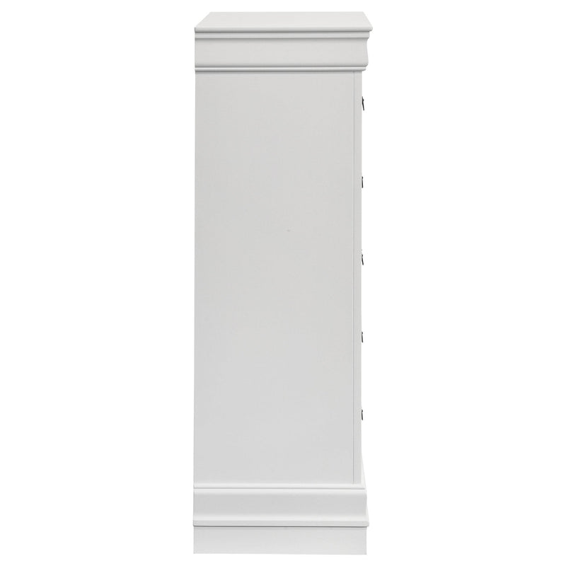 Louis Philippe 5-drawer Bedroom Chest White - Ace Furniture and Decor