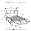 Briana Bookcase Platform Storage Bed