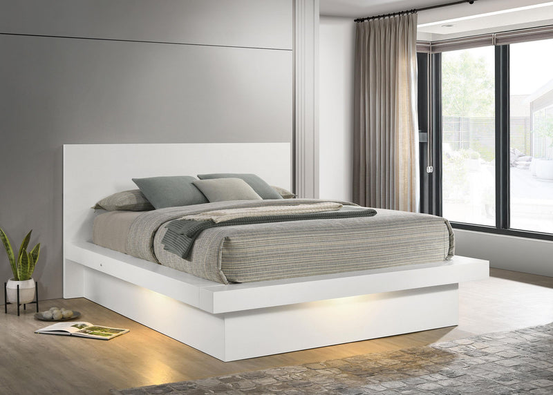 Jessica California King, E.king, & Queen Bed with Storage Headboard Cappuccino - Ace Furniture and Decor