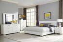 Felicity 5-piece Eastern King Bedroom Set with LED Headboard Glossy White - Ace Furniture and Decor