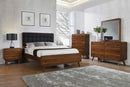 Robyn Bedroom Set with Upholstered Tufted Headboard Dark Walnut - Ace Furniture and Decor