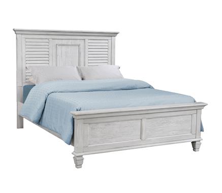 Franco Eastern King & Queen Panel Bed Antique White & Oak - Ace Furniture and Decor
