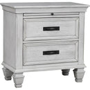 Franco 2-drawer Nightstand Antique White - Ace Furniture and Decor