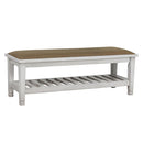 Franco Bench Brown and Antique White - Ace Furniture and Decor