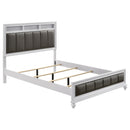 Barzini California King, E.King, & Queen Upholstered Panel Bed White