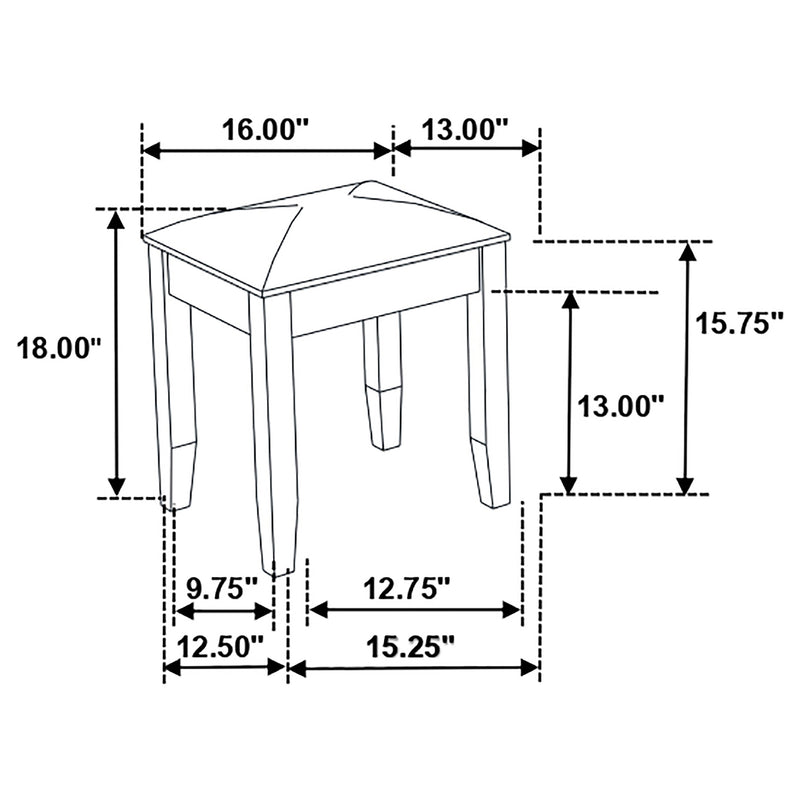 Barzini Vanity Stools - Ace Furniture and Decor