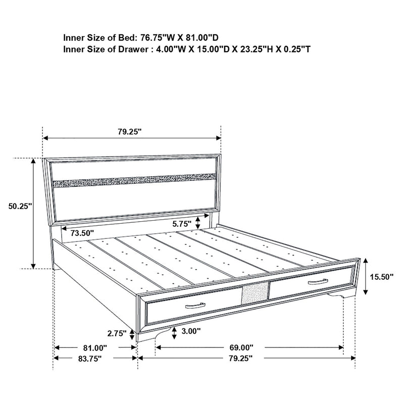 Miranda Bedroom Set with Storage - Ace Furniture and Decor